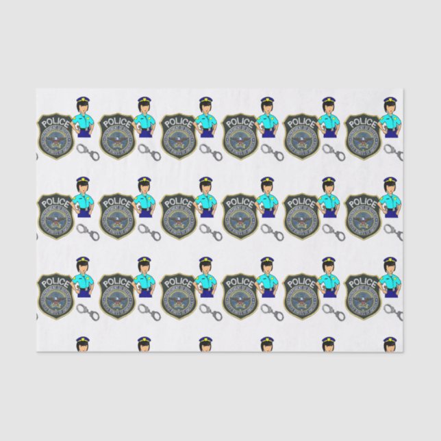 Policial de Papel Secórico Decorativo (Frente )