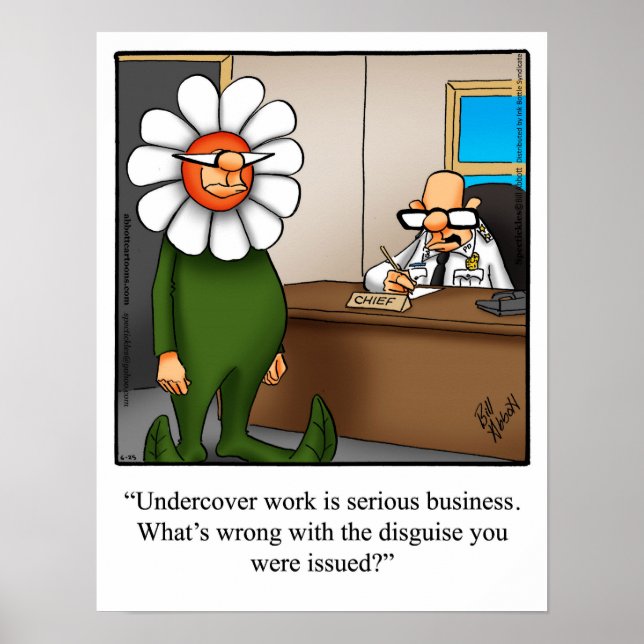 Policial Engraçado Humor Poster (Frente)