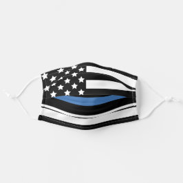 Policial Thin Blue Line American Flag