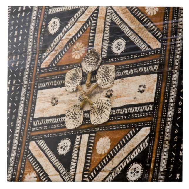 Polinésia, Reino de Tonga. Detalhe da tapa (Frente)