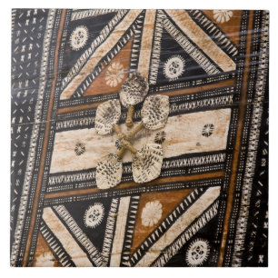 Polinésia, Reino de Tonga. Detalhe de tapa