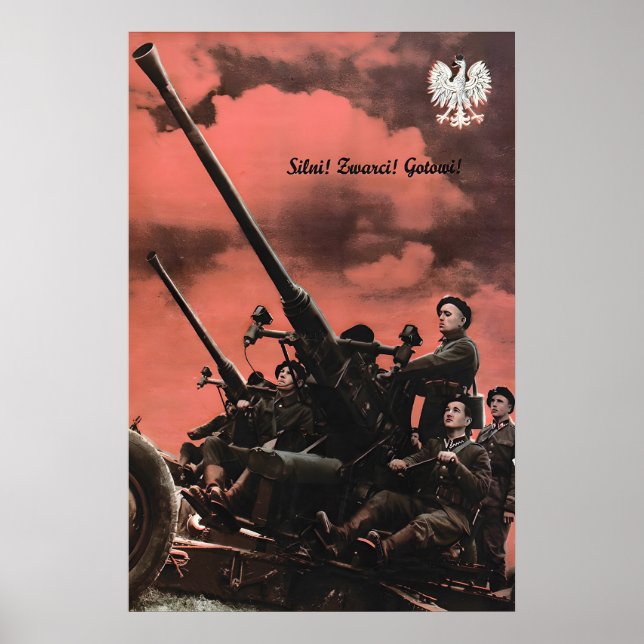 Polish Air Force WWII Propaganda Poster Strong (Frente)