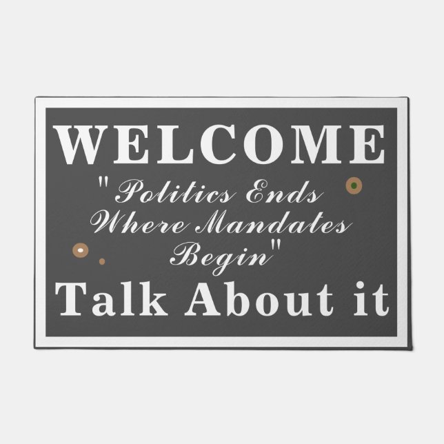 Política acaba com o tapete de porta (Frente)