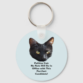 Politics Cat No Rats In Office Rd Button Chaveiro