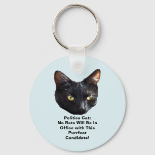 Politics Cat No Rats In Office Rd Button Chaveiro