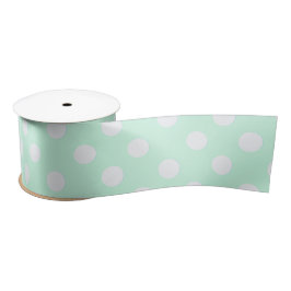 polka dots in pastel mint green