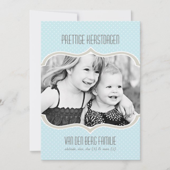 Polka Kaart van de Vakantie Kerstmis Dot (Frente)