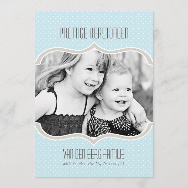 Polka Kaart van de Vakantie Kerstmis Dot (Frente)