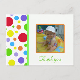 Polka-ponto Colorido: Imagem: Cartões de agradecim