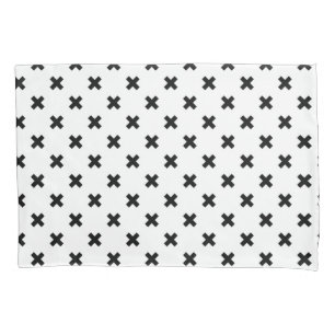 Polka preto cruza em branco