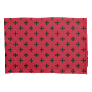 Polka preto cruza em vermelho