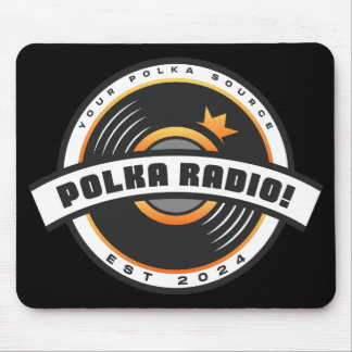 Polka Radio Mousepad (Black)