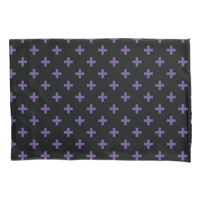 Polka ultravioleta cruza em preto (Frente)