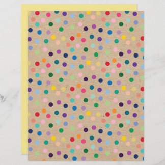 Polkadots Faux Brown Kraft Funky Papelão