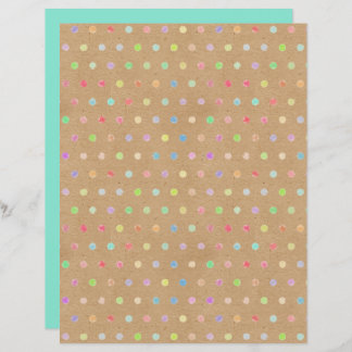 Polkadots Faux Brown Kraft Funky Papelão
