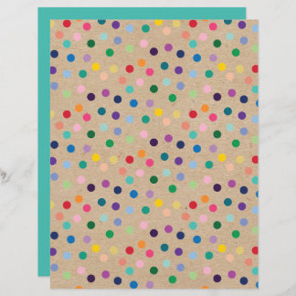 Polkadots Faux Brown Kraft Funky Papelão