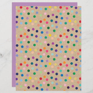 Polkadots Faux Brown Kraft Funky Papelão