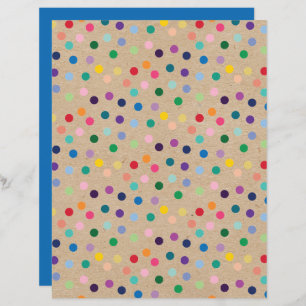 Polkadots Faux Brown Kraft Funky Papelão