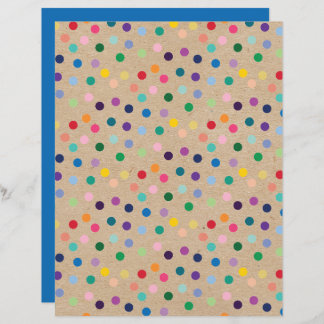 Polkadots Faux Brown Kraft Funky Papelão