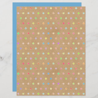 Polkadots Faux Brown Kraft Funky Papelão