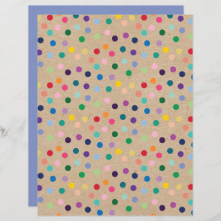 Polkadots Faux Brown Kraft Funky Papelão