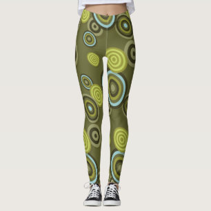 polkadots flores primavera esporte leggings verdes