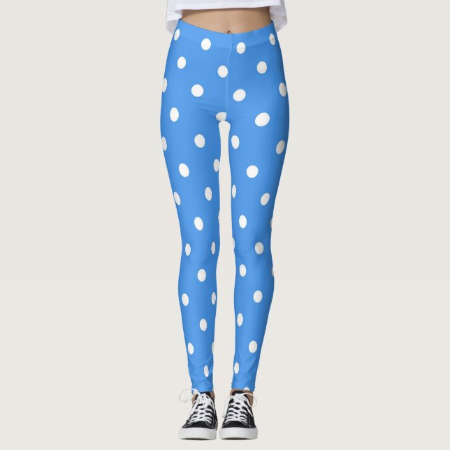 Polkadots Impressão Leggings (Frente)