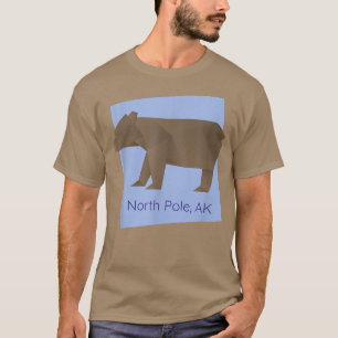 Polo Norte AK Brown Origami Bear Abstrato Geometri
