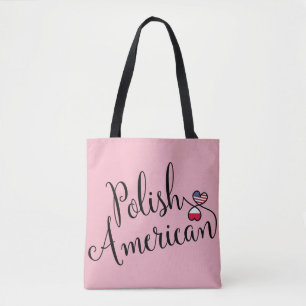 Polonês americano Entwined Hearts Tote Bag