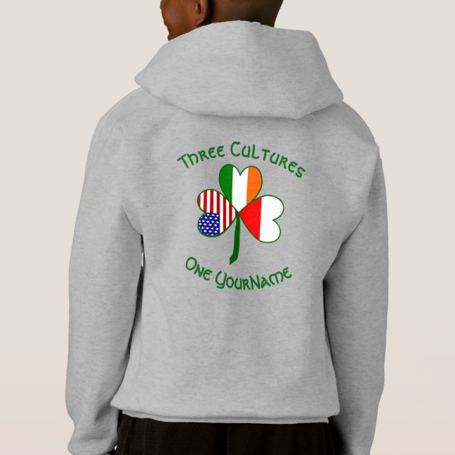 Polonês Irlandês Irlandês Shamrock Flag Personaliz (Verso)