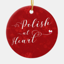 Polonês no coração, ornamento da árvore de Natal