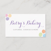 Polvilhe o cartão de visita da padaria do cupcake