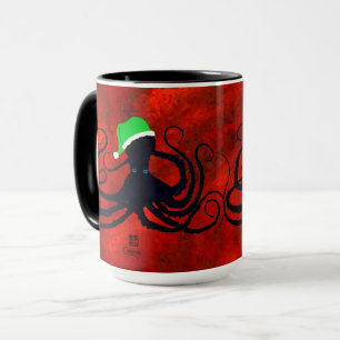 Polvo do Natal no vermelho - 15 onças. Caneca