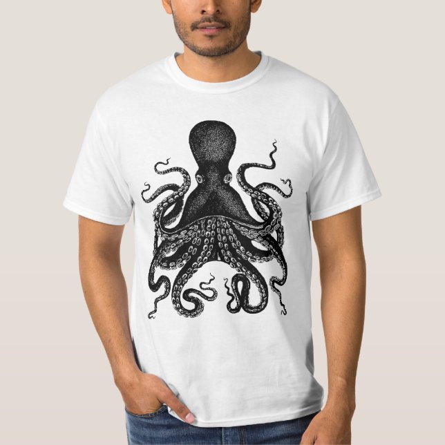 Polvo gigante - 20.000 camisetas de Kraken das (Frente)