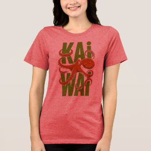 Polvo Kawaii Estilo Japonês - Bege Vermelho para M