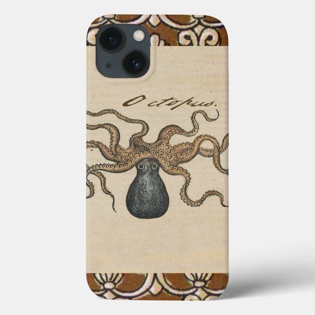 Polvo Kraken Antigo Marinho Costeiro Vida Selvagem (Verso)