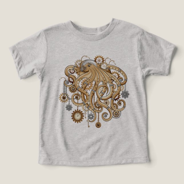 Polvo Steampunk Retro Fantasia Mecânica (Design frontal)