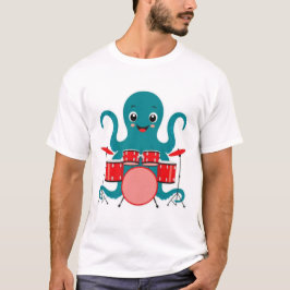 polvo tocando tambor com camisa