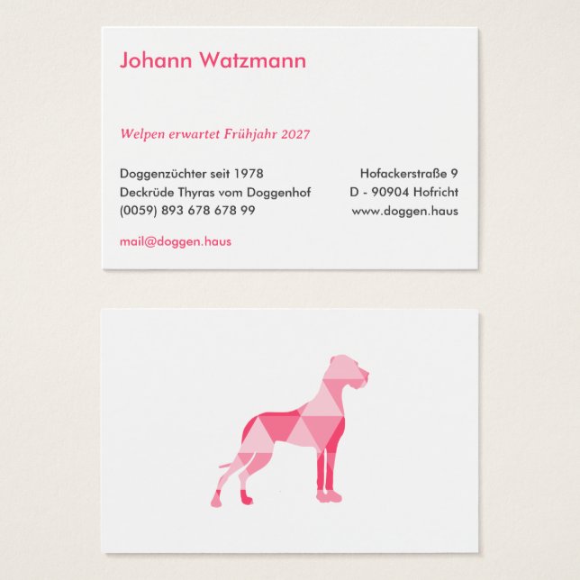 Polygon Great Dane Pink (Frente & Verso)