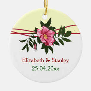 Pomada rosa-rosa selvagem ornamento floral de manu