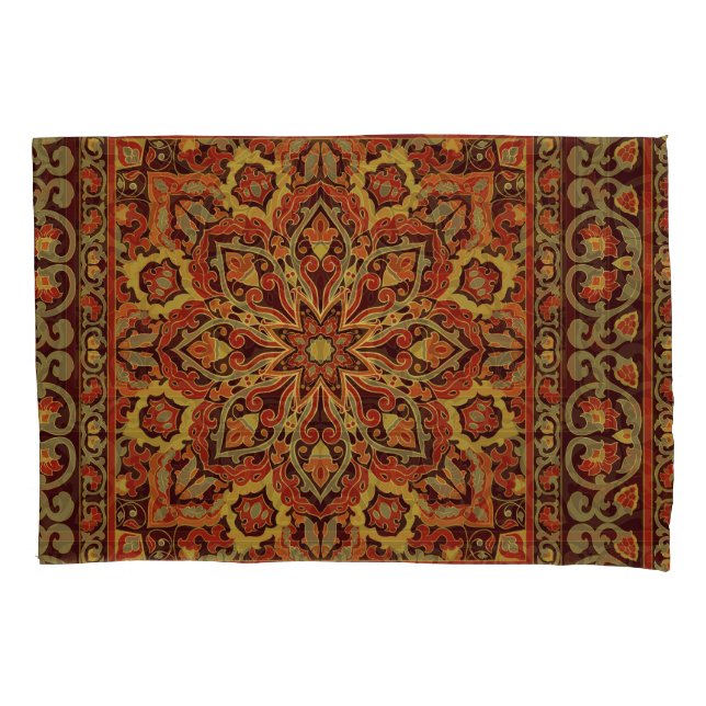 Pomamento floral oriental com padrão de quadro (Frente)