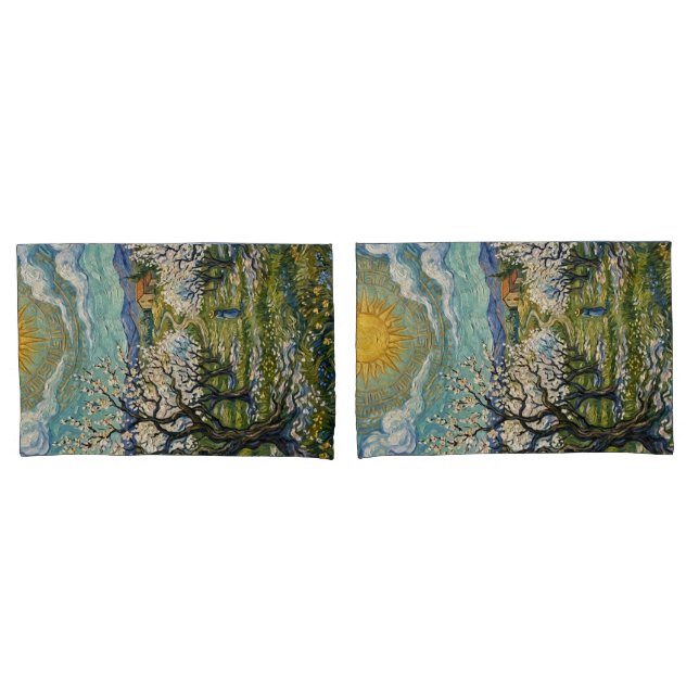 Pomar de Amendoeiras ao Estilo de Van Gogh em Flor (Frente - conjunto)