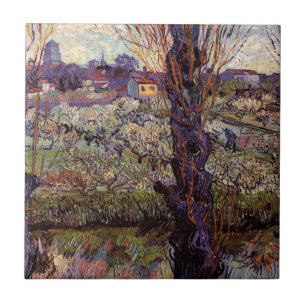 Pomar em Flor, Arles por Vincent van Gogh