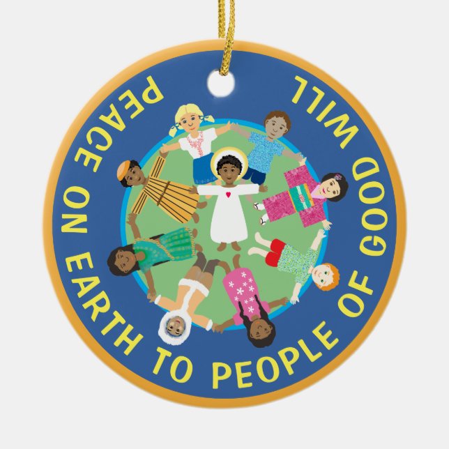 Pomba da Paz e Ornamento Cerâmico da Paz de Jesus (Frente)