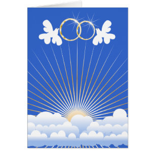 Pombas com o cartão feito sob encomenda das