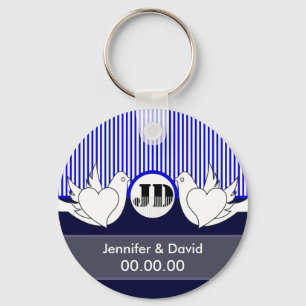 Pombas Loving que Wedding o chaveiro