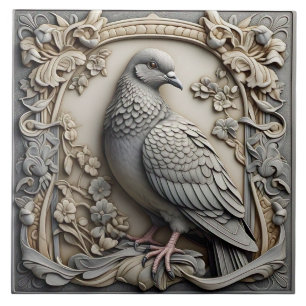 Pombo - Art Nouveau - Azulejo cerâmico