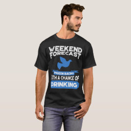 Pombo engraçado que compete a camisa