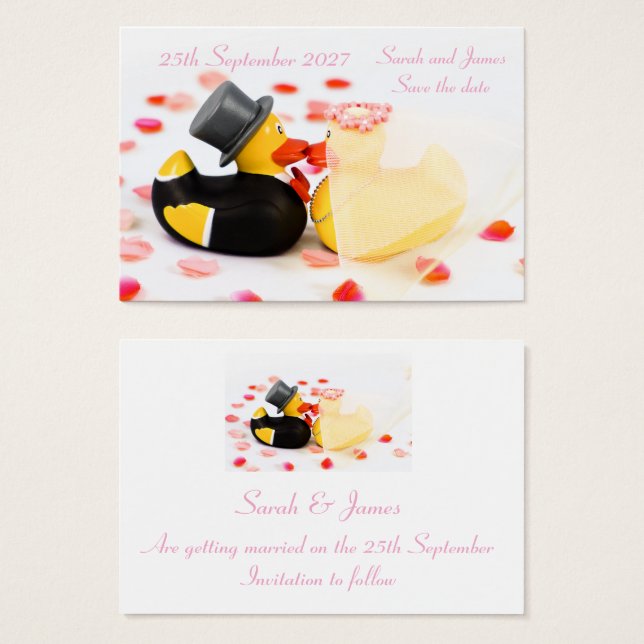 Pombos de casamento confetes de pétalas de rosa -  (Frente & Verso)