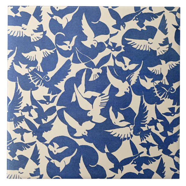 Pombos em Branco e Azul (Frente)